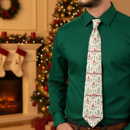 Corbata Merry Christmas Scandinavian Gnome Necktie