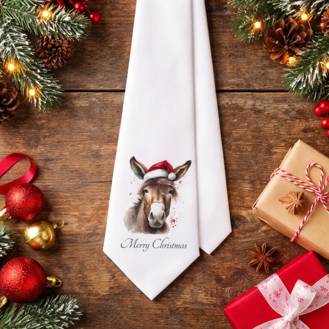 Corbata Merry Little Navidades Donkey, personalizado (Subido por el creador)