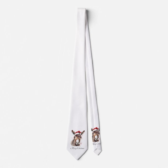 Corbata Merry Little Navidades Donkey, personalizado (Anverso)