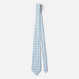 Corbata Mesothelioma Awareness Plaid Light Blue Ribbon
