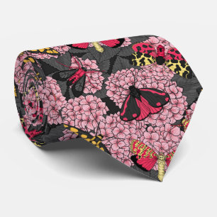 Corbata Metas en hidrangea rosa
