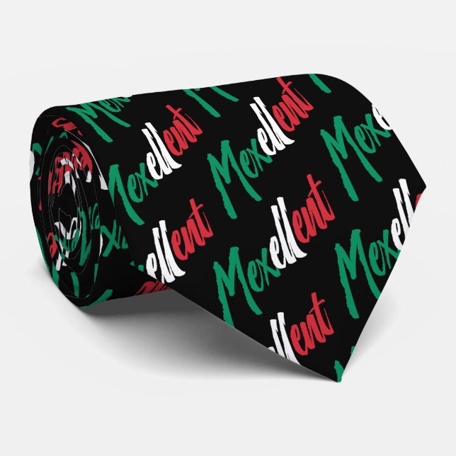 Corbata Mexellent - México y orgullo mexicano (Enrollado)