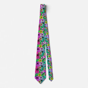Corbata Mezcla de Flores Tropicales Thunder_Cove