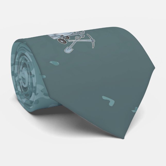 Corbata Mezcla de hormigón azul-gris (Enrollado)