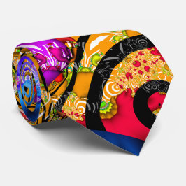 Corbata Mezcolanza colorida del fractal