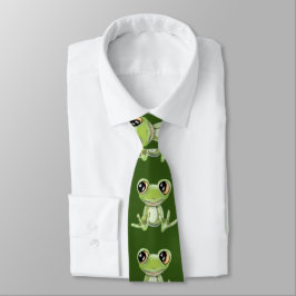 Corbata Mi otra rana verde amiga del cuello