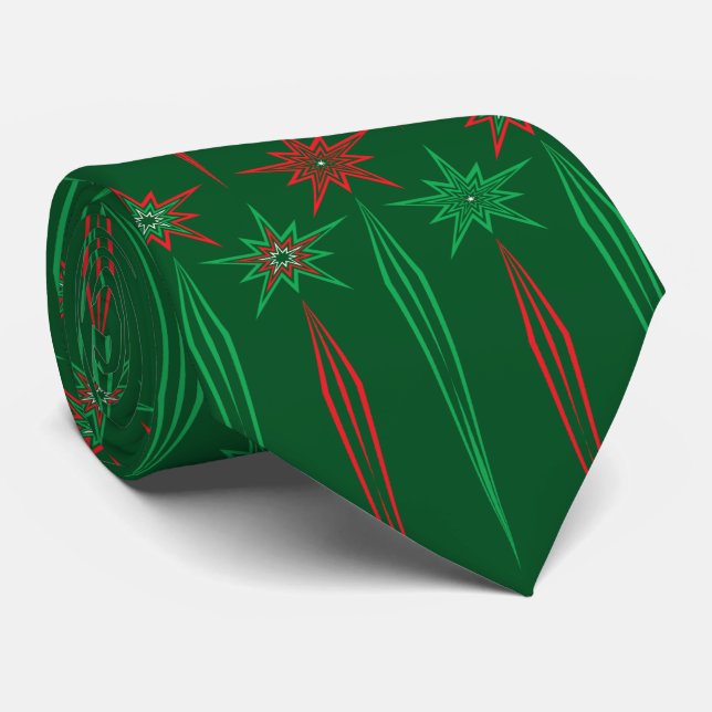 Corbata Mid Mod Icicles Green Cuello (Enrollado)