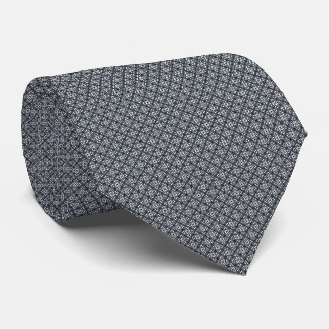Corbata Midnight Arabesque Micro-Pattern (Enrollado)
