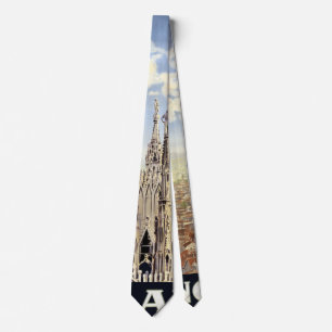 Corbata Milano Italia Catedral Gótica Duomo Viaje Vintage