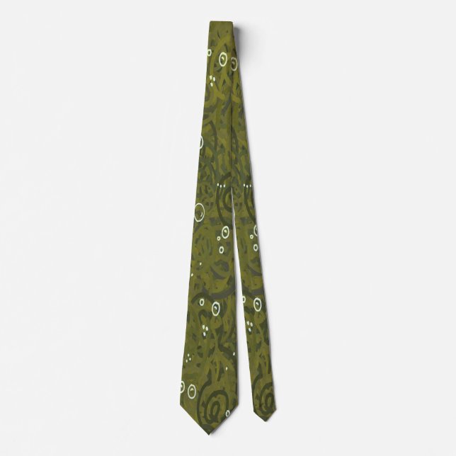 Corbata Militar Verde Musgo (Anverso)