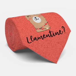 Corbata Milo Dale Will You Be My Llamentine Peach Necktie