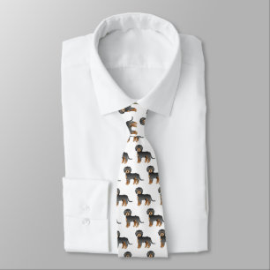 Corbata Mini Goldendoodle de dibujos animados de color neg