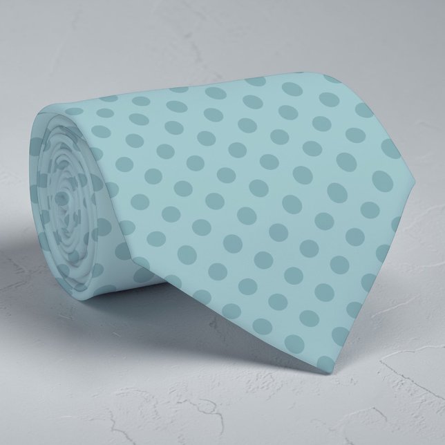 Corbata mini lunares azul verde boho (Subido por el creador)