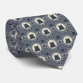Corbata Minimal Japanese Pattern Necktie – Asanoha Wave