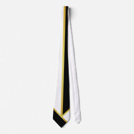 Corbata Minimalista Falso Dorado Blanco Negro