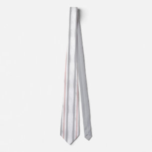 Corbata Minimalista Gris Suave Rosa Stripe