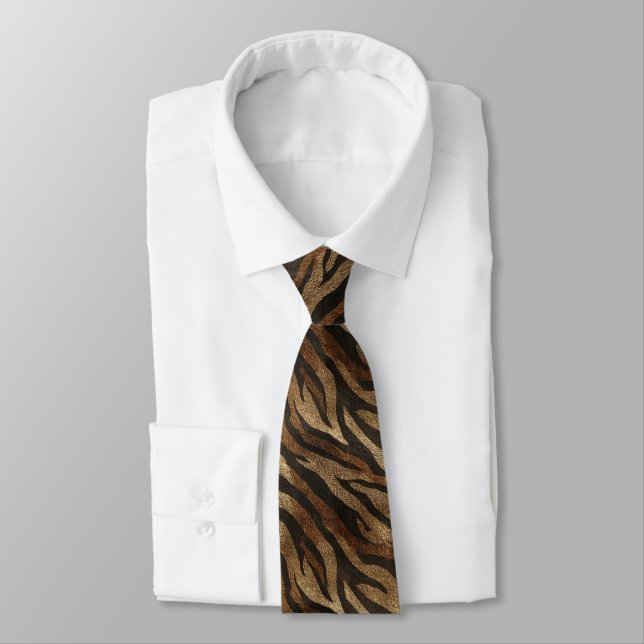 Corbata Minimalistic Christmas Gift For Him Tiger Skin (Atado)