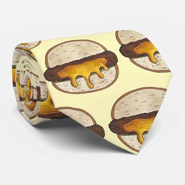 Corbata Minneapolis Minnesota Jucy Juicy Lucy Cheeseburger (Enrollado)