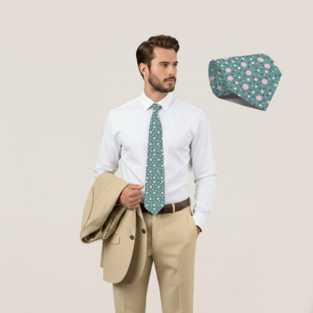 Corbata Mint Geo Hexagon & Charcoal Triangle Tie (Subido por el creador)