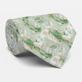 Corbata Mint Green Marble & Gold