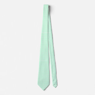 Corbata Mint Green & White Gingham Pattern Necesario