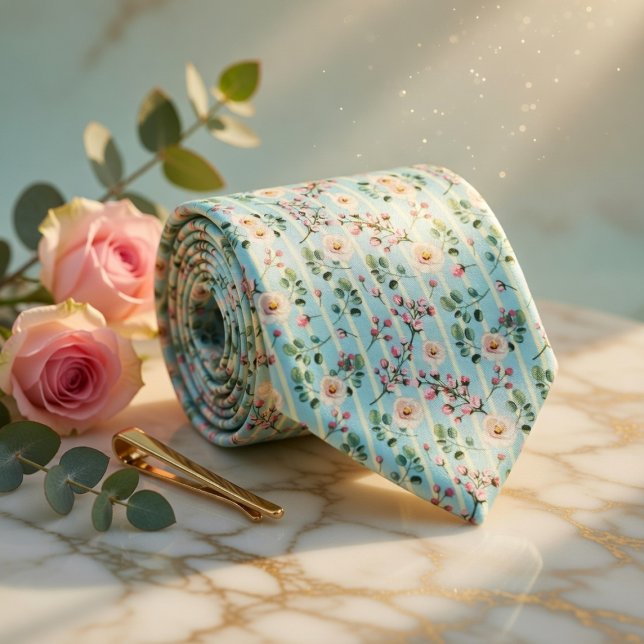 Corbata Mint Green Wildflower (Subido por el creador)