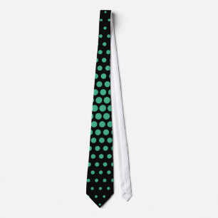 Corbata Mint Techno Dots Modern Black