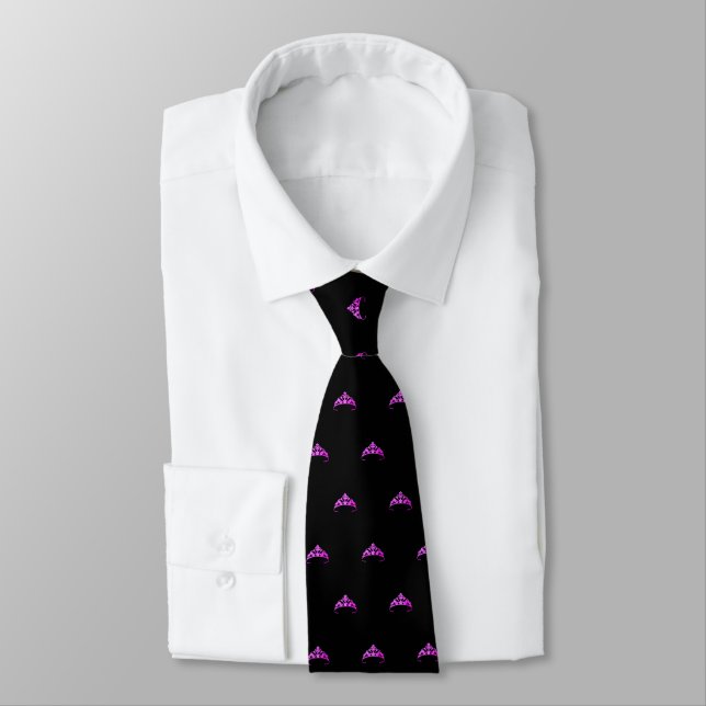 Corbata Miss Rodeo América Estados Unidos Fuchsia Crown Me (Atado)