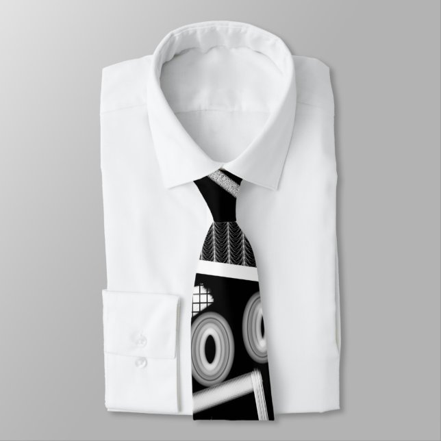 Corbata Moda Black And White Runway 2022 Inspirando Cuello (Atado)