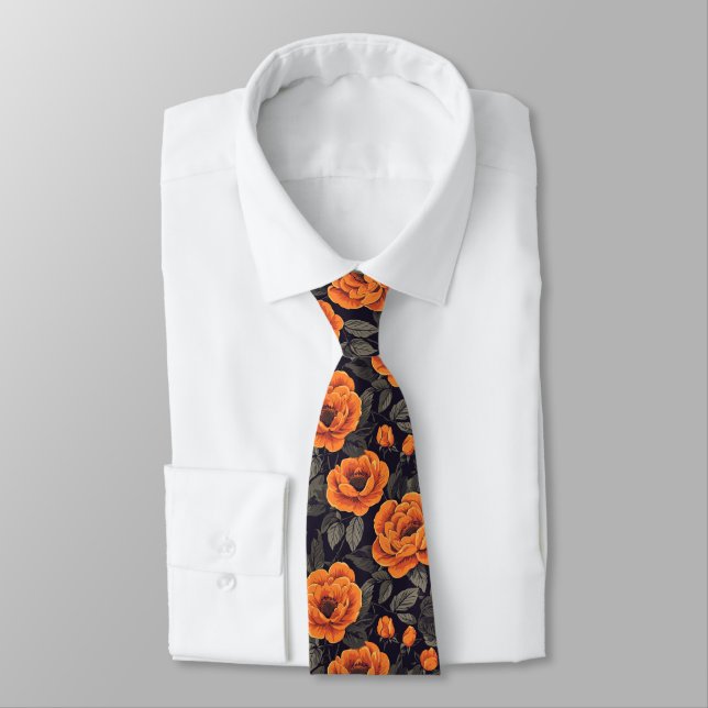 Corbata Moda Clásica Masculina Rosa Floral (Atado)