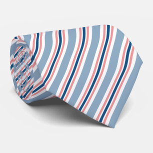 Corbata Moda Classic Blue Gray Rubor Estampado rosa