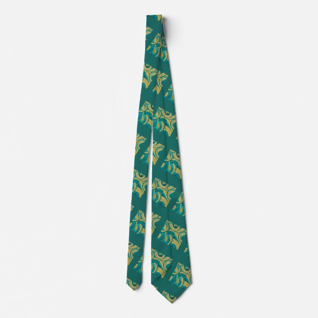 Corbata Moda de arte del pulpo (Reverso)