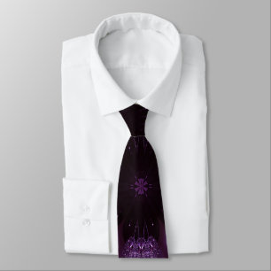 Corbata Moda de diseño Kaleidoscope Elegante Morado brilla