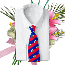 Moda de la bandera haitiana / negocios Neck Tie