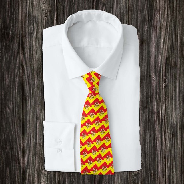 Corbata Moda de negocios siciliana Lazos, Bandera sicilian (Subido por el creador)