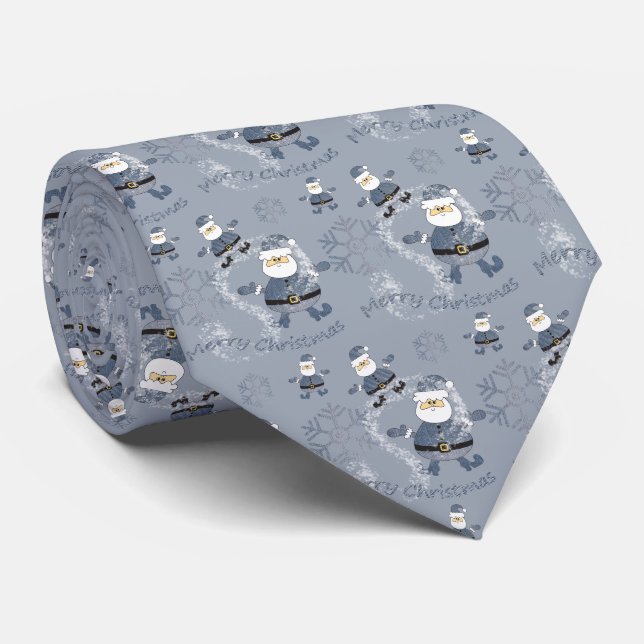 Corbata Moda de vaquero patrón de Navidad Santa (Enrollado)