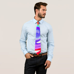 Corbata Moda del arte del tiempo y la marea