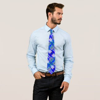 Corbata Moda elegante de moda azul Icy
