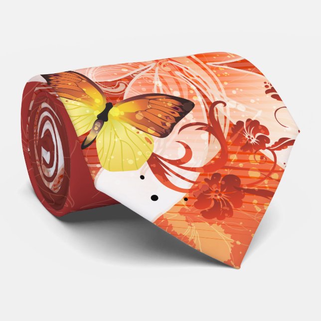 Corbata Moda floral 11 veces (Enrollado)