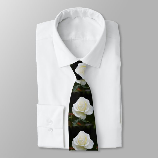 Corbata Moda floral del rosa blanco (Atado)