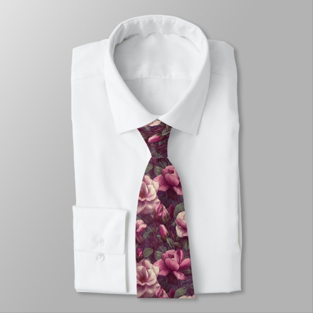 Corbata Moda Masculina Chic Gardenias (Atado)