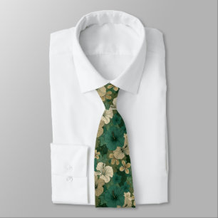 Corbata Moda Masculina Colorida Flor Tropical