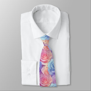 Corbata Moda Masculina Hermosa Rosa Floral