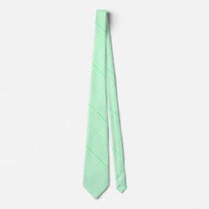 Corbata Moda Mint Patrón de franja verde y blanca