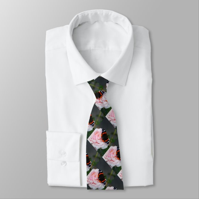 Corbata Moda natural con mariposas (Atado)