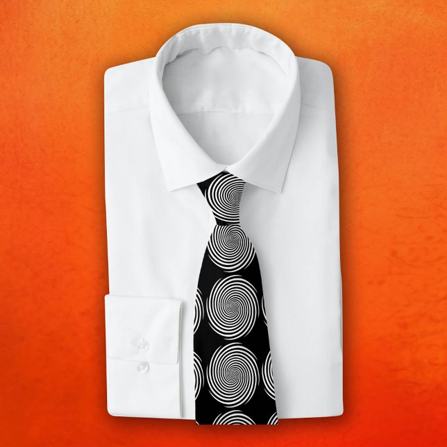 Corbata Moda psicodélica Hipnosis Espiral (Stand out in style with our Hypnosis spiral necktie—the ultimate mind bender! )