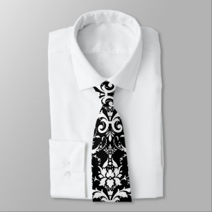 Corbata Modelo blanco del damasco
