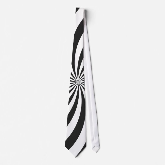 Corbata Modelo blanco y negro del remolino (Anverso)
