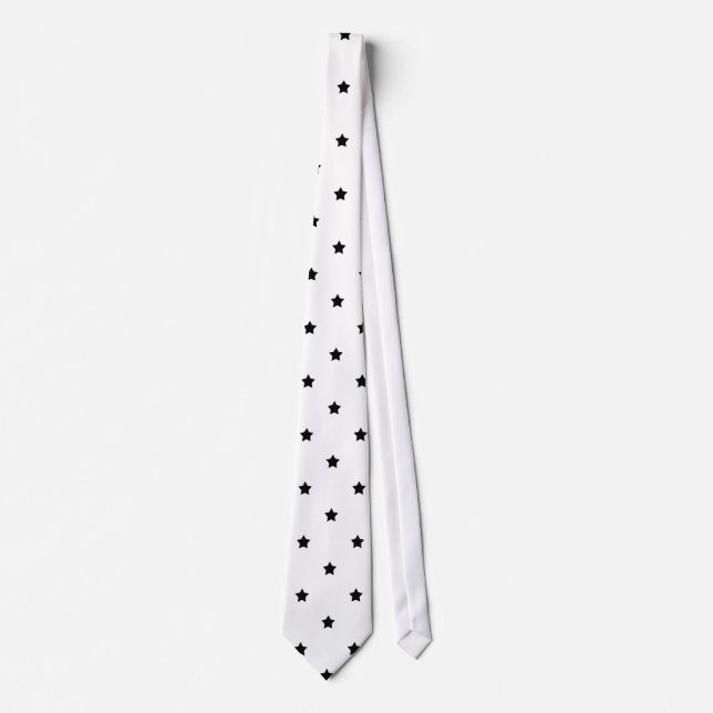 Corbata Modelo de estrella blanco y negro (Anverso)