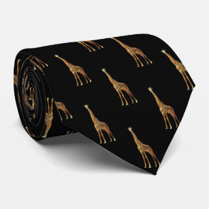 Corbata Modelo de la jirafa en negro